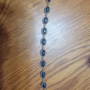 Elegant Blue and Gold Women's Necklace